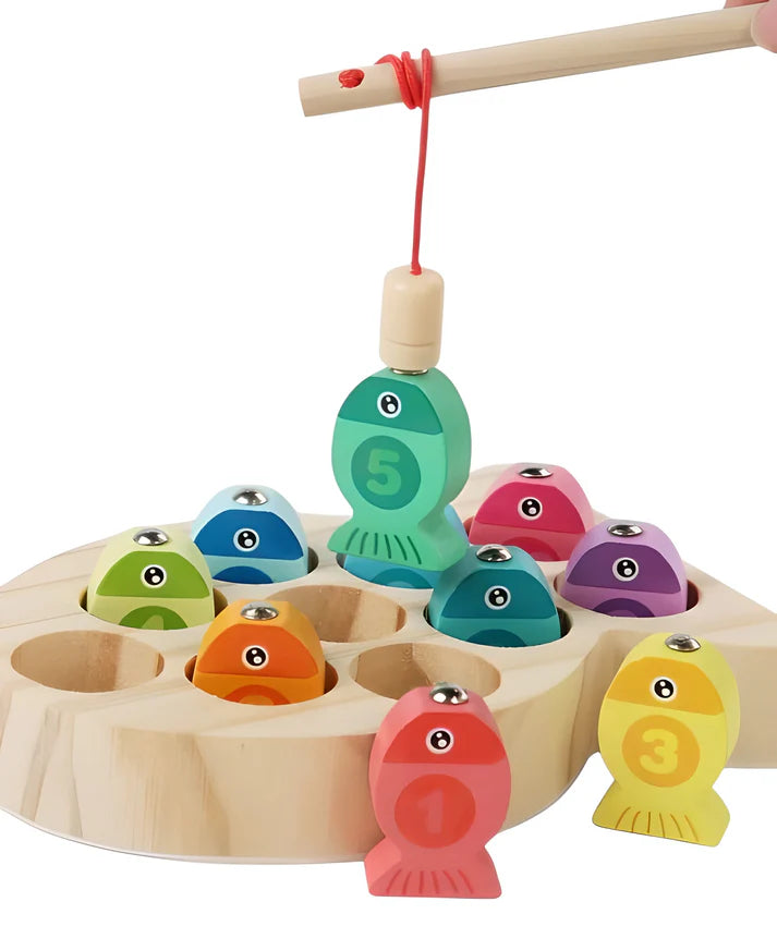 Jouet Montessori Bébé – Alphabet et Chiffres à Pêcher, Éducatif et Ludique