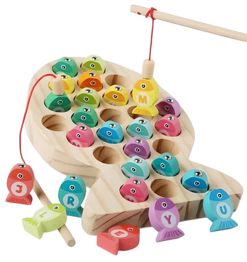 Jouet Montessori Bébé – Alphabet et Chiffres à Pêcher, Éducatif et Ludique